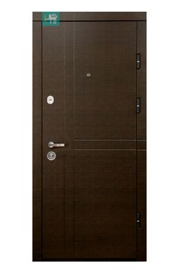 Двері металеві ПК-180/161 ЕЛІТ Венге горизонт темний/Царга Мадрид венге